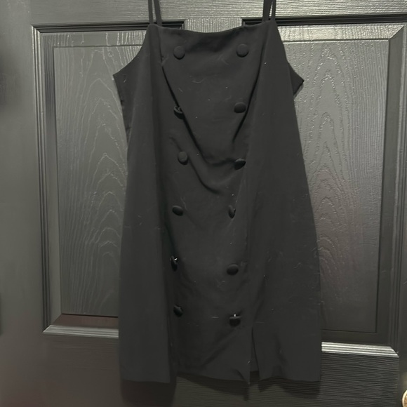 Black Button Dress - Picture 1 of 2